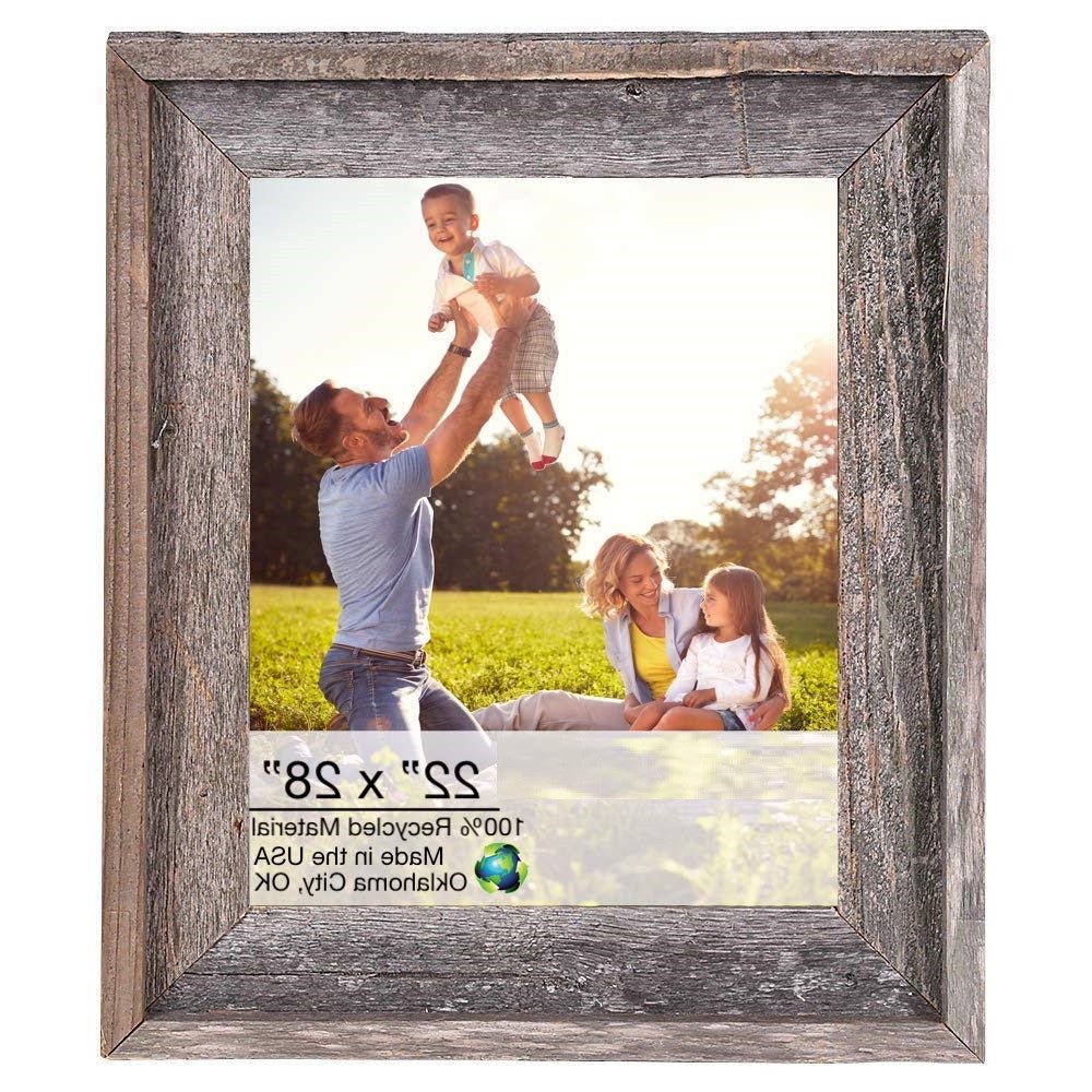 22X28 Natural Weathered Grey Picture Frame With Plexiglass Holder - Montana Home & Kitchen Co.