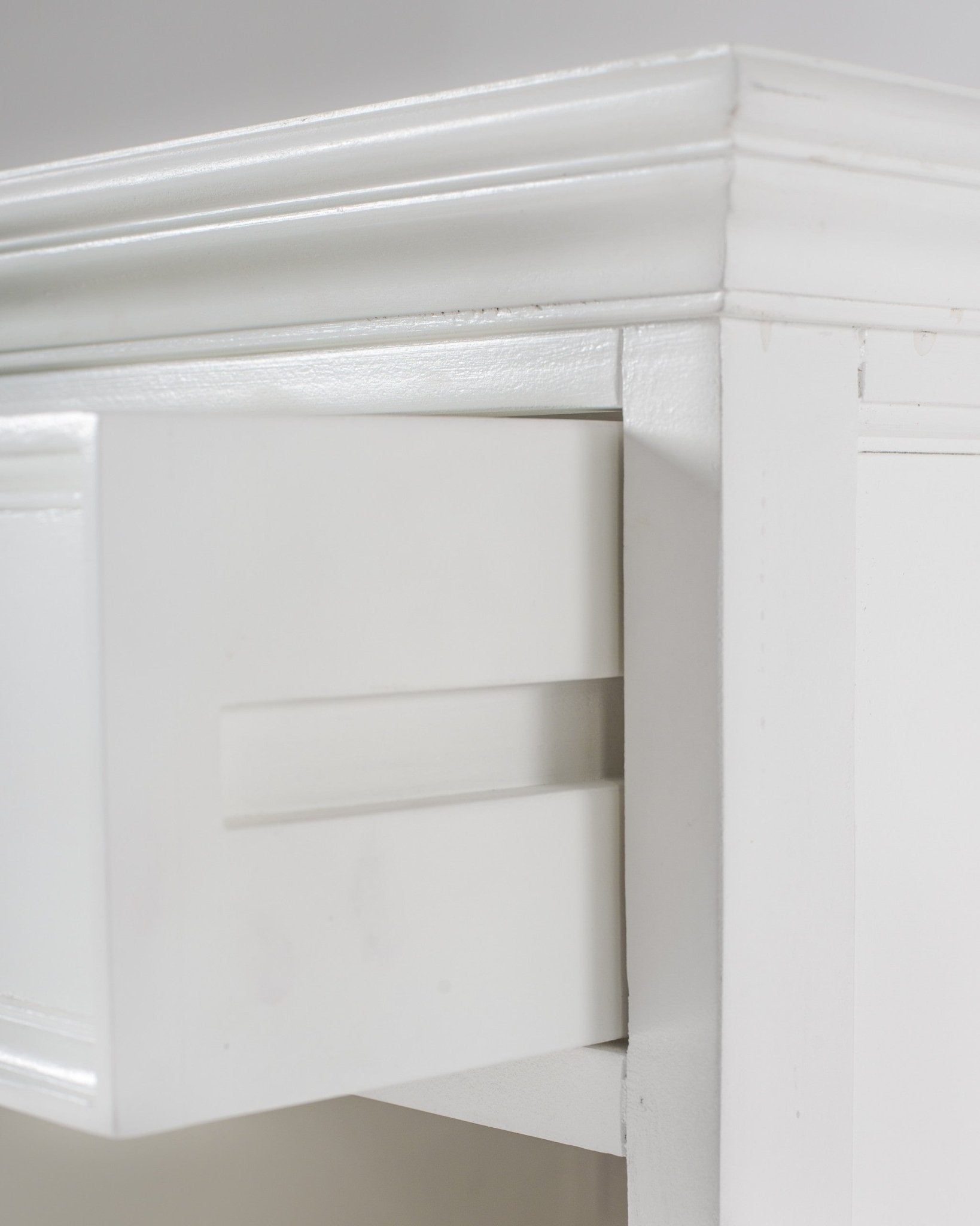 24" Distressed White One Drawer Solid Wood Nightstand - Montana Home & Kitchen Co.