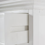 24" Distressed White One Drawer Solid Wood Nightstand - Montana Home & Kitchen Co.