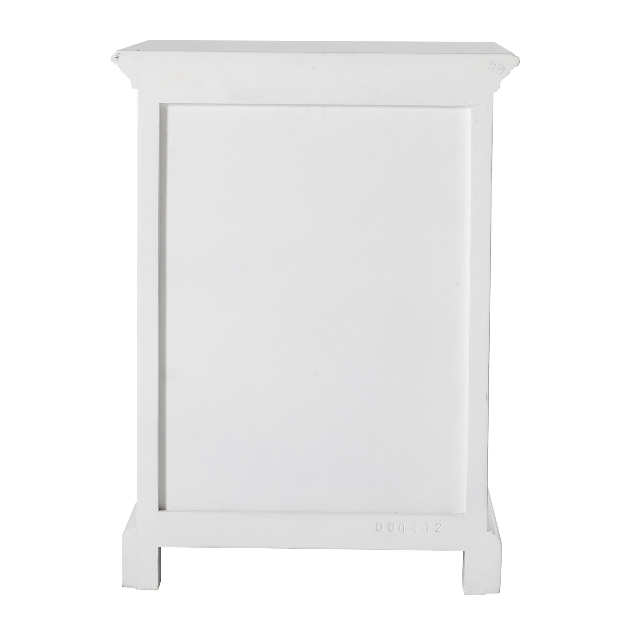 24" Distressed White One Drawer Solid Wood Nightstand - Montana Home & Kitchen Co.