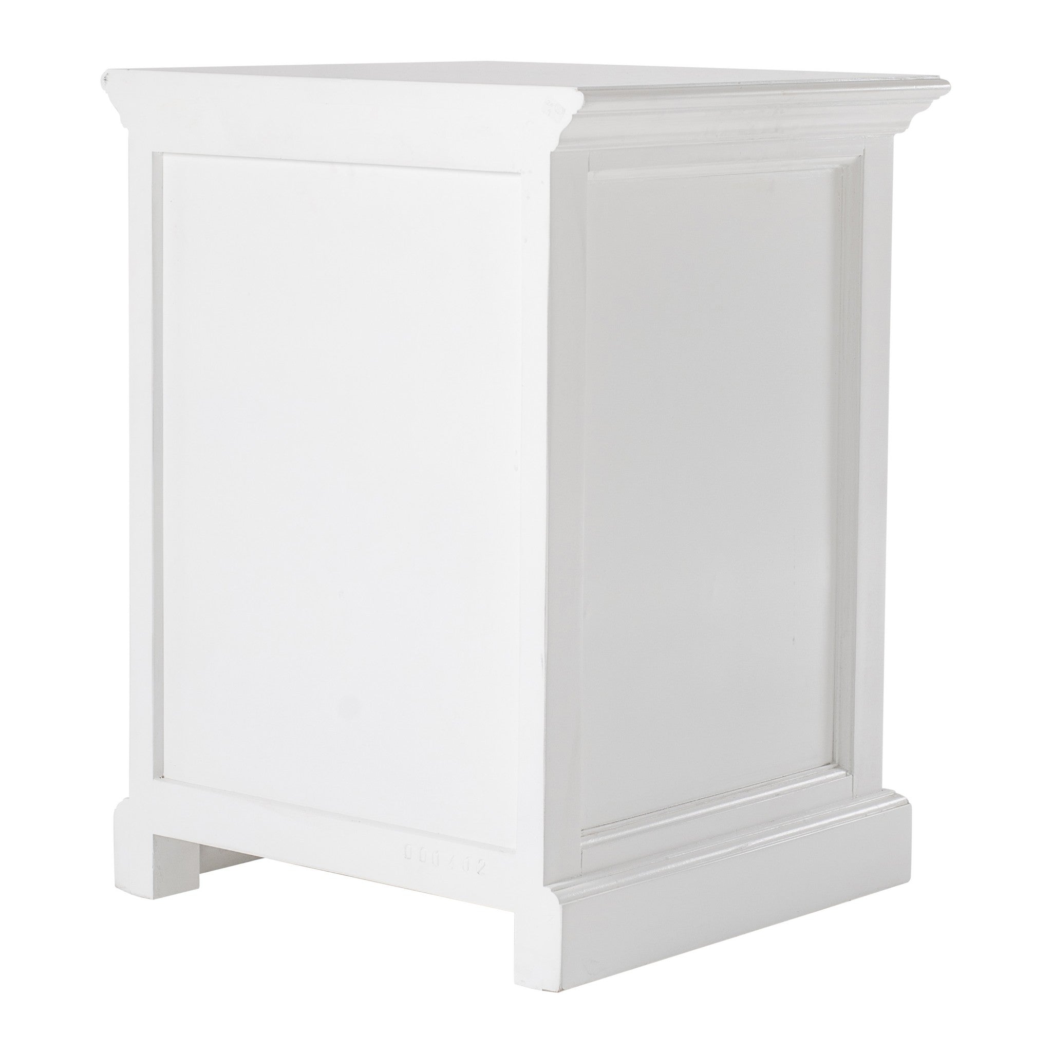 24" Distressed White One Drawer Solid Wood Nightstand - Montana Home & Kitchen Co.