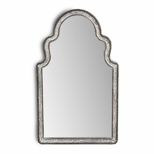 24" Gray Abstract Metal Framed Accent Mirror - Montana Home & Kitchen Co.