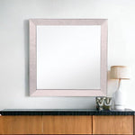 24" Gray Square Glass Framed Accent Mirror - Montana Home & Kitchen Co.