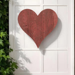 24" Red Reclaimed Wood Heart Wall Decor - Montana Home & Kitchen Co.