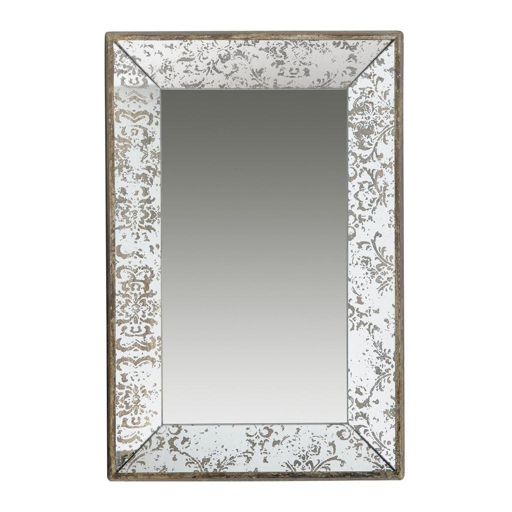 24" Silver Glass Framed Accent Mirror - Montana Home & Kitchen Co.