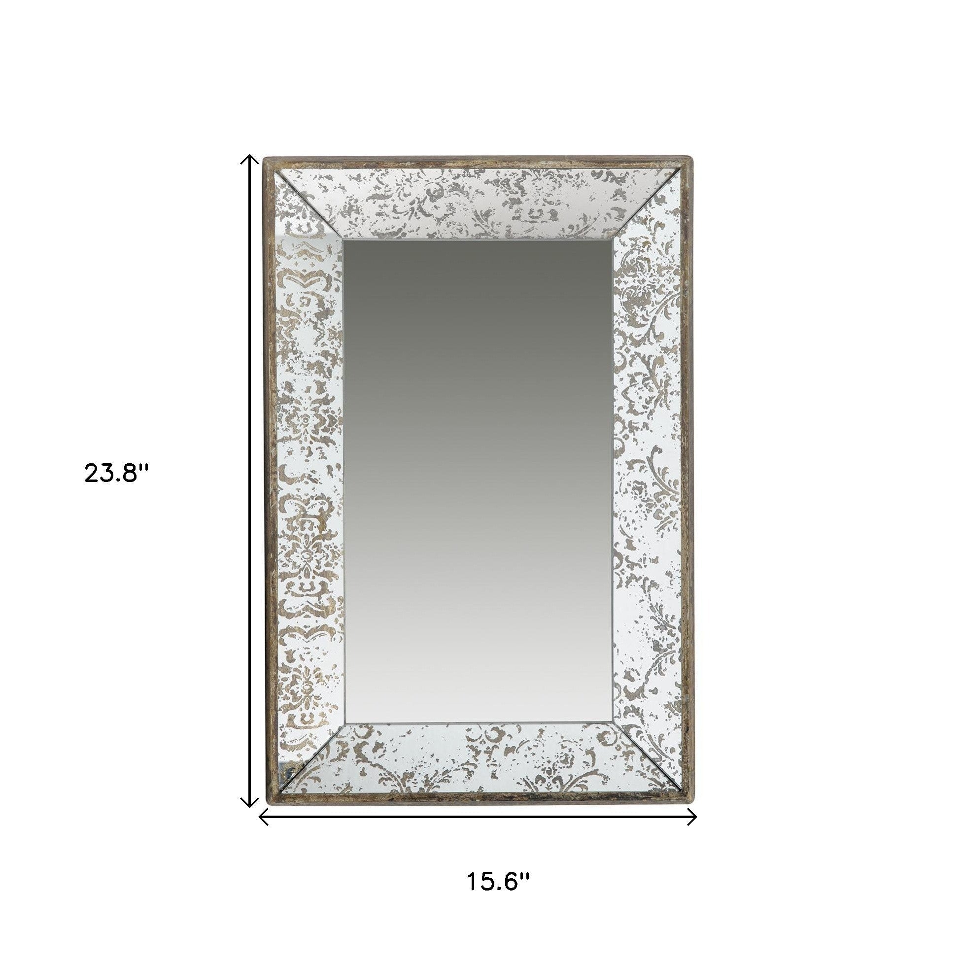 24" Silver Glass Framed Accent Mirror - Montana Home & Kitchen Co.