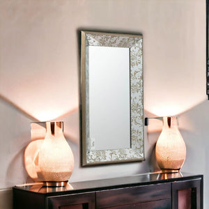 24" Silver Glass Framed Accent Mirror - Montana Home & Kitchen Co.