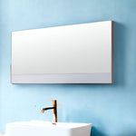 24" White Framed Bathroom Vanity Mirror - Montana Home & Kitchen Co.