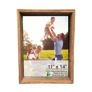 24 x 36 Gray Distressed Solid and Manufactured Wood Hanging or Tabletop Picture Frame - Montana Home & Kitchen Co.