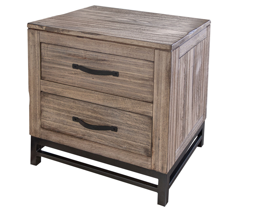 25" Brown Two Drawer Nightstand - Montana Home & Kitchen Co.