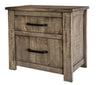 25" Brown Two Drawer Nightstand - Montana Home & Kitchen Co.