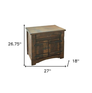 27" Brown One Drawer Nightstand - Montana Home & Kitchen Co.