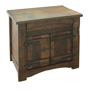 27" Brown One Drawer Nightstand - Montana Home & Kitchen Co.