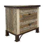 27" Brown Two Drawer Nightstand - Montana Home & Kitchen Co.