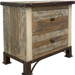 27" Brown Two Drawer Nightstand - Montana Home & Kitchen Co.