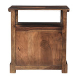 27" Dark Brown Two Drawer Solid Wood Nightstand - Montana Home & Kitchen Co.