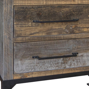 27" Gray Two Drawer Nightstand - Montana Home & Kitchen Co.