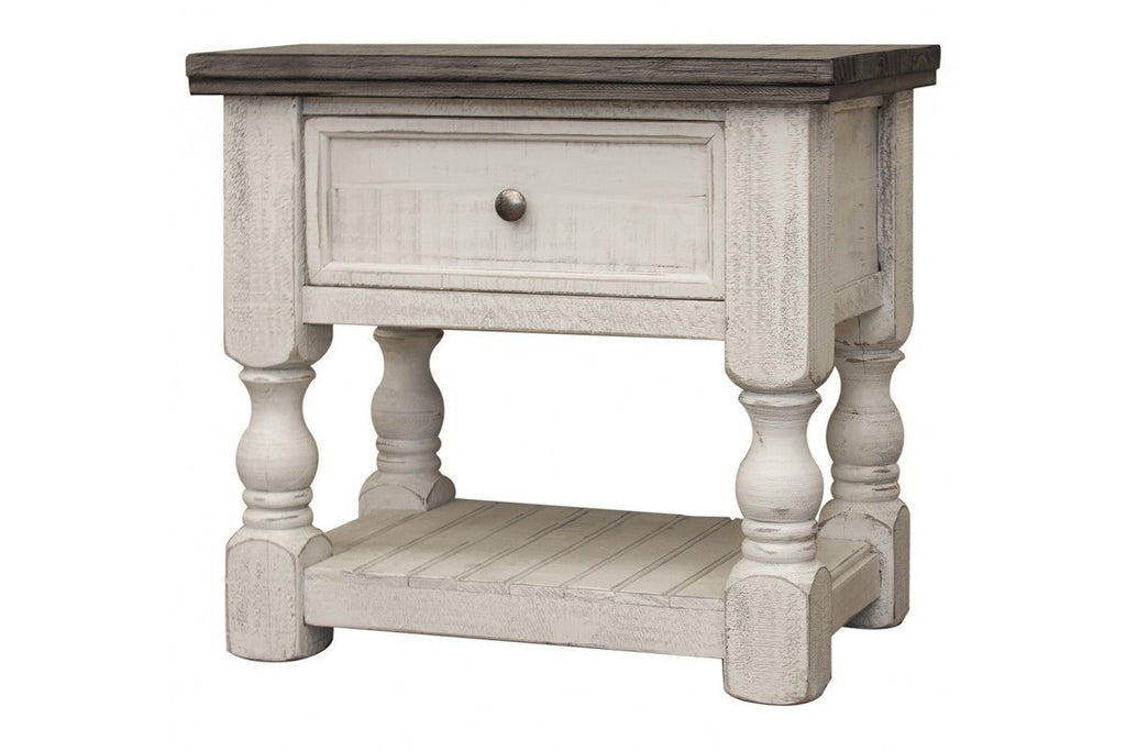 27" Ivory One Drawer Nightstand - Montana Home & Kitchen Co.