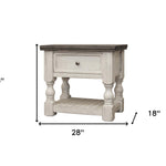 27" Ivory One Drawer Nightstand - Montana Home & Kitchen Co.