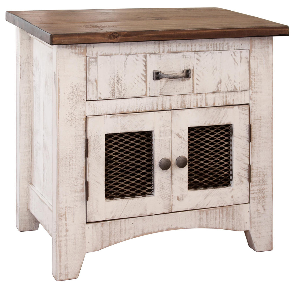 27" White One Drawer Nightstand - Montana Home & Kitchen Co.