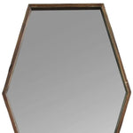 28" Brown Hexagonal Framed Accent Mirror - Montana Home & Kitchen Co.