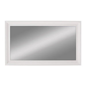 28" White Rectangle Wall Mounted Full Length Hanging Mirror - Montana Home & Kitchen Co.