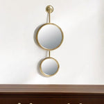 29" Gold Round Iron Framed Accent Mirror - Montana Home & Kitchen Co.