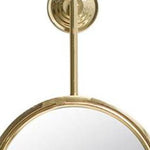 29" Gold Round Iron Framed Accent Mirror - Montana Home & Kitchen Co.