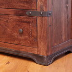 29" Wood Brown Two Drawer Nightstand - Montana Home & Kitchen Co.