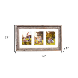 3 5X7 Rustic White Picture Frame With Plexiglass Holder - Montana Home & Kitchen Co.