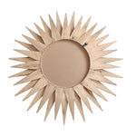 30" Brown Sunburst Wood Framed Accent Mirror - Montana Home & Kitchen Co.