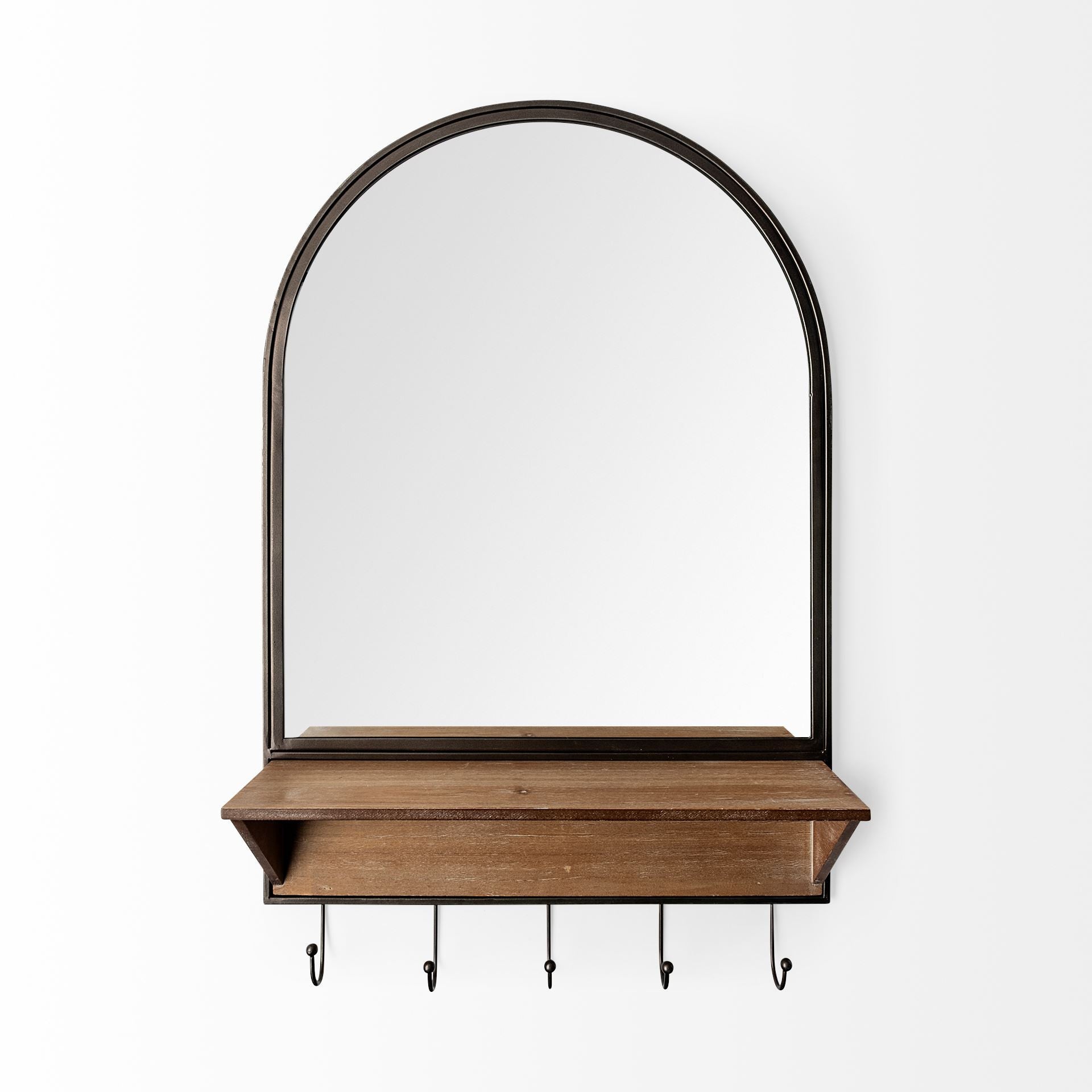 30" Brown Wood Mirror - Montana Home & Kitchen Co.