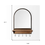 30" Brown Wood Mirror - Montana Home & Kitchen Co.