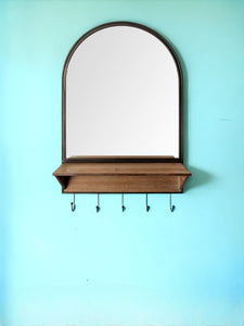 30" Brown Wood Mirror - Montana Home & Kitchen Co.