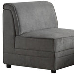 30" Gray And Black Velvet Slipper Chair - Montana Home & Kitchen Co.