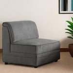 30" Gray And Black Velvet Slipper Chair - Montana Home & Kitchen Co.