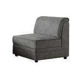 30" Gray And Black Velvet Slipper Chair - Montana Home & Kitchen Co.