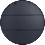 32" Black Round Metal Framed Accent Mirror - Montana Home & Kitchen Co.