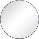 32" Black Round Metal Framed Accent Mirror - Montana Home & Kitchen Co.