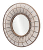 32" Brown Round Accent Mirror - Montana Home & Kitchen Co.