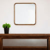 32" Brown Square Wood Framed Accent Mirror - Montana Home & Kitchen Co.