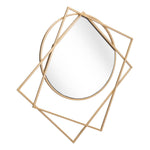 32" Gold Abstract Framed Accent Mirror - Montana Home & Kitchen Co.