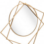 32" Gold Abstract Framed Accent Mirror - Montana Home & Kitchen Co.