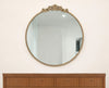 32" Gold Crowned Top Iron Framed Accent Mirror - Montana Home & Kitchen Co.