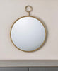 32" Gold Round Iron Framed Accent Mirror - Montana Home & Kitchen Co.