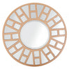 32" Gold Round Metal Framed Accent Mirror - Montana Home & Kitchen Co.