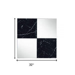 32" Mirrored & Faux Marble Top Accent Mirror - Montana Home & Kitchen Co.