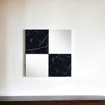 32" Mirrored & Faux Marble Top Accent Mirror - Montana Home & Kitchen Co.