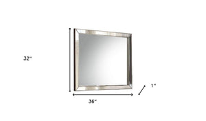 32" Platinum Framed Dresser Mirror - Montana Home & Kitchen Co.