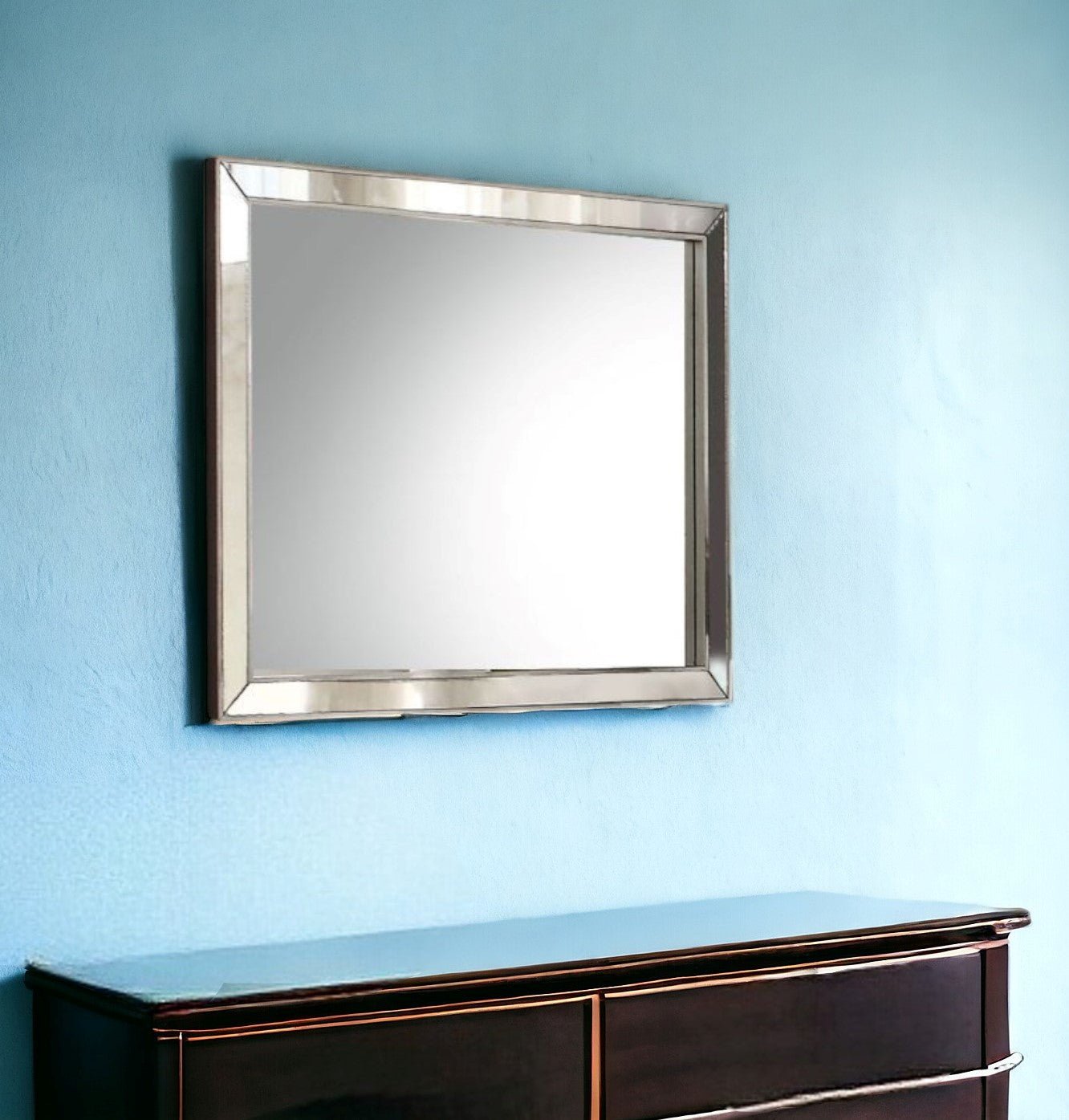 32" Platinum Framed Dresser Mirror - Montana Home & Kitchen Co.